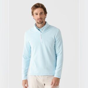 NWT G/FORE Men's Brushed Back Tech Terry Quarter Zip Pullover Daybreak XL